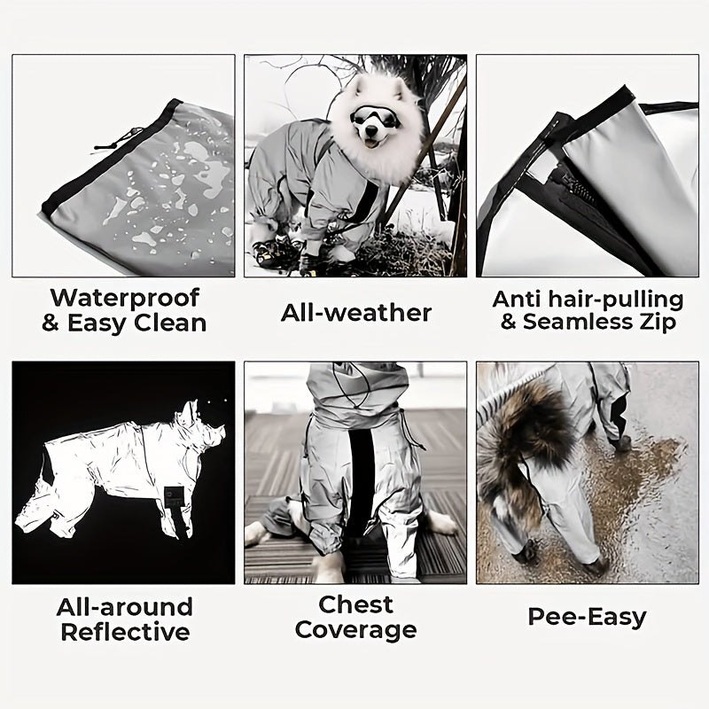 Imperméable Chien Réfléchissant - Technologie Luminescente pour Sécurité Nocturne