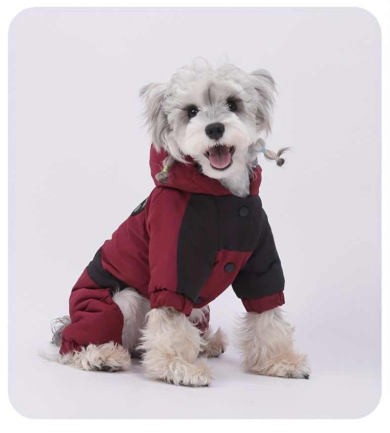 Manteau Chien Quatre Pattes à Capuche - Veste Hiver 2025 Coupe-Vent et Chaude