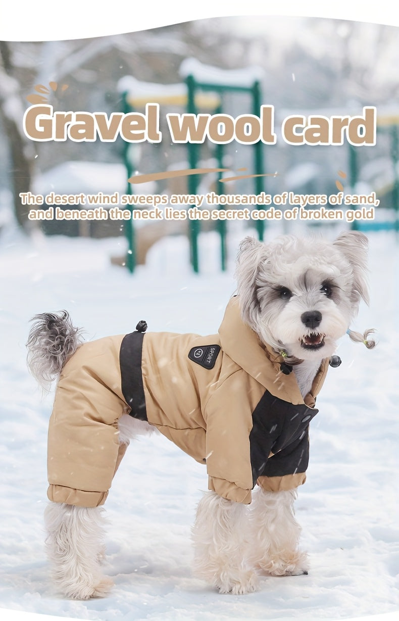 Manteau Chien Quatre Pattes à Capuche - Veste Hiver 2025 Coupe-Vent et Chaude