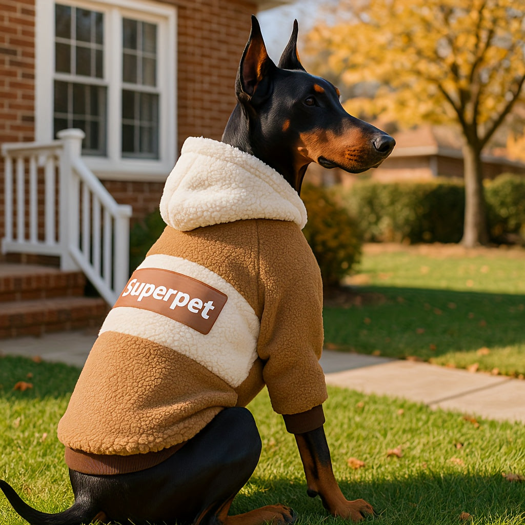 Manteau Hoodie Chien Tricoté - Vêtement Hiver Chaud pour Moyen et Grand Chien