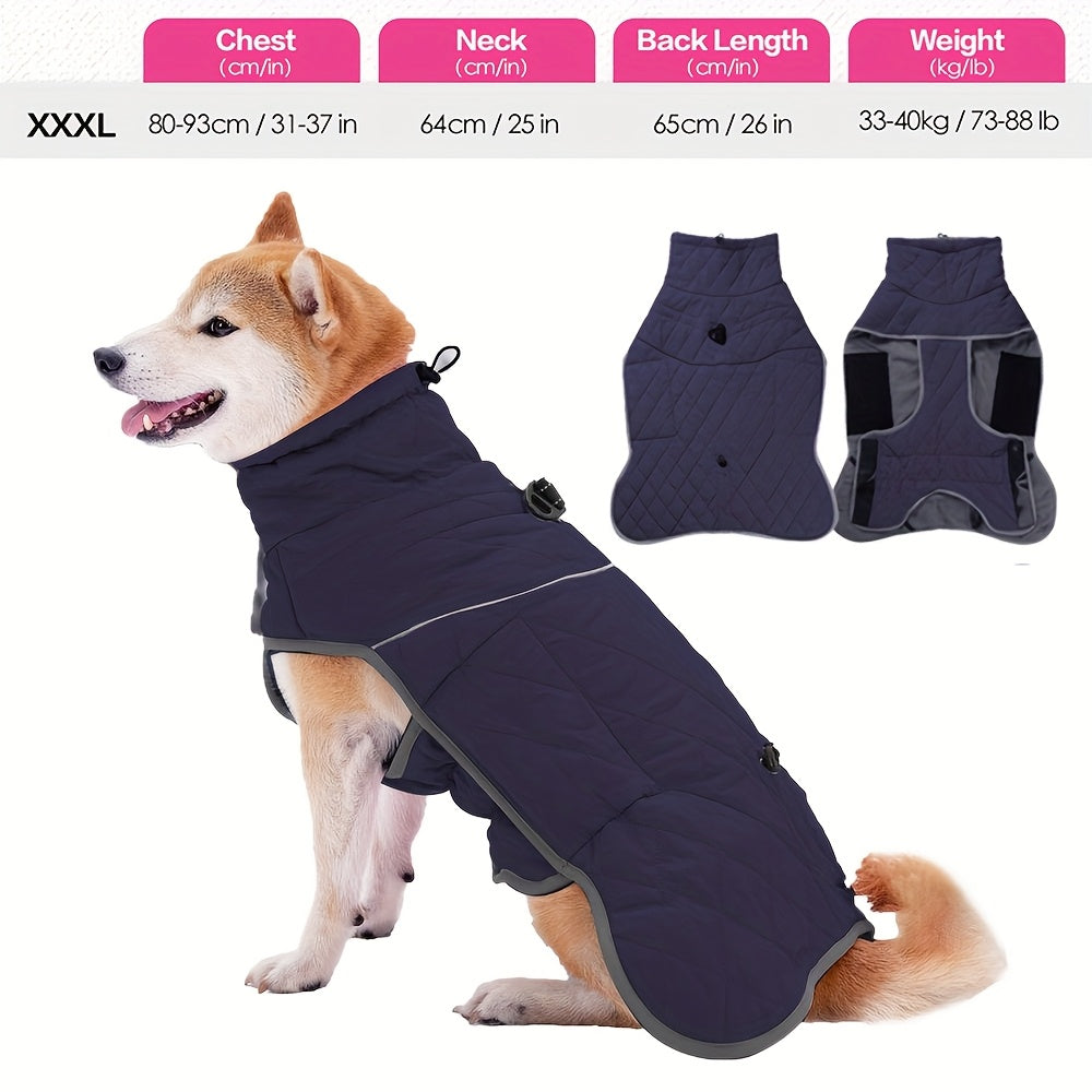 Manteau Hiver Chien Imperméable - Veste Chaude Coupe-Vent avec Corde de Traction