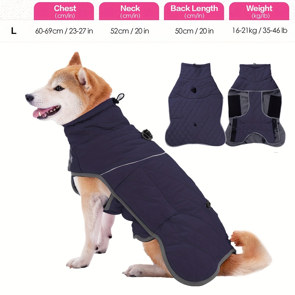 Manteau Hiver Chien Imperméable - Veste Chaude Coupe-Vent avec Corde de Traction