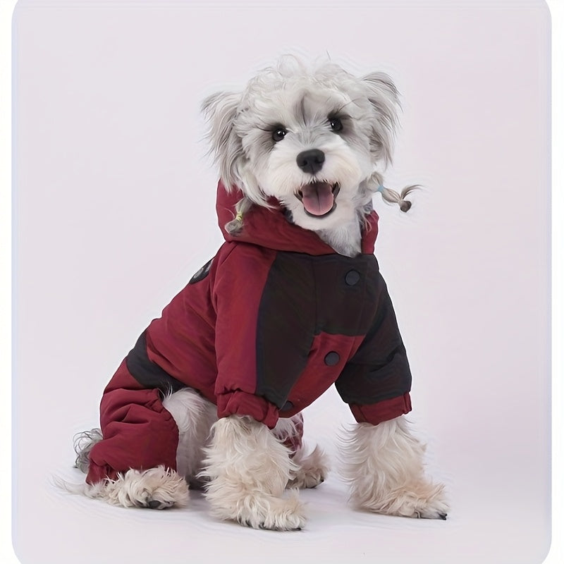 Manteau Chien Quatre Pattes à Capuche - Veste Hiver 2025 Coupe-Vent et Chaude
