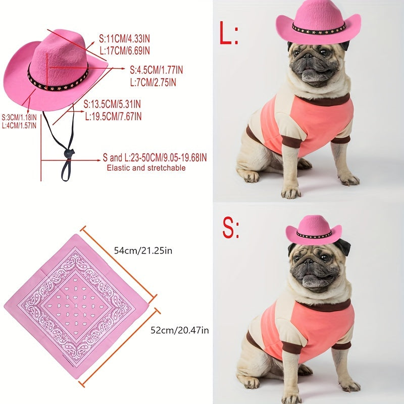 Costume Cowboy Halloween Chien Chat - Chapeau et Bandana Western Festif