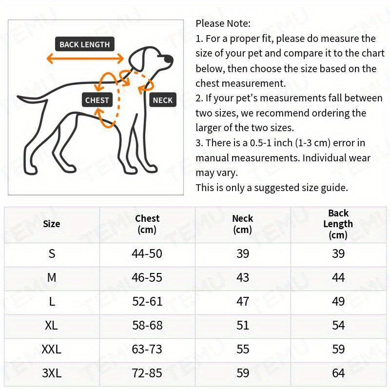 Manteau Hiver Chien Imperméable - Veste Chaude Coupe-Vent avec Corde de Traction