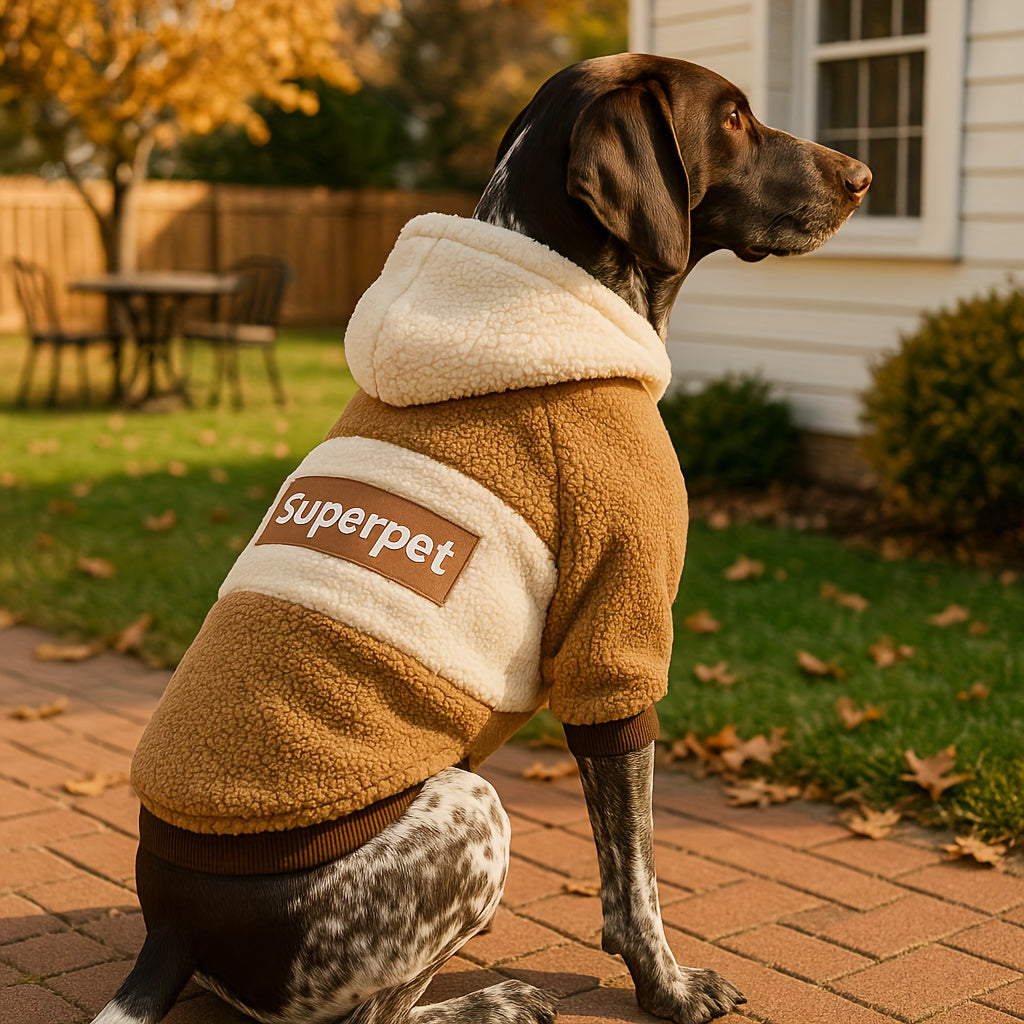 Manteau Hoodie Chien Tricoté - Vêtement Hiver Chaud pour Moyen et Grand Chien