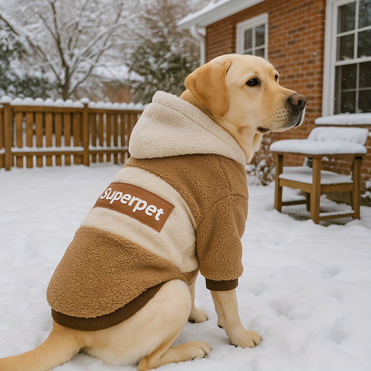 Manteau Hoodie Chien Tricoté - Vêtement Hiver Chaud pour Moyen et Grand Chien