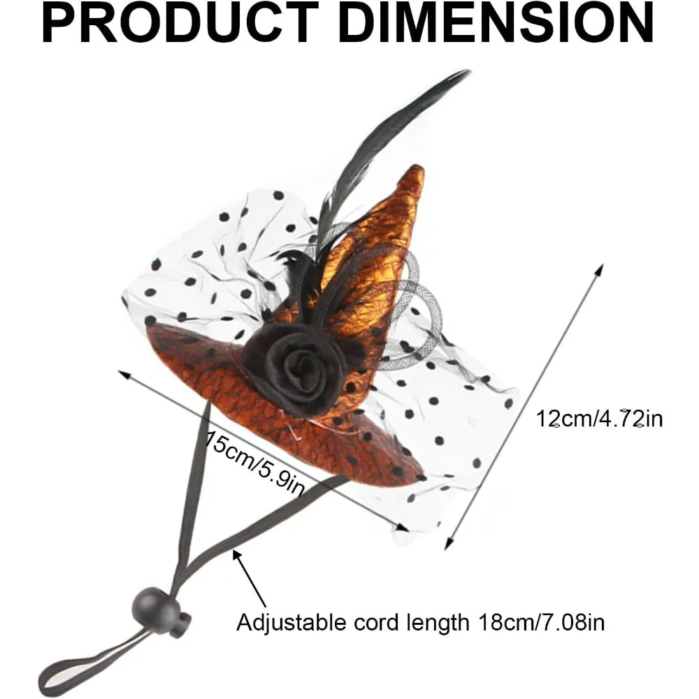 Chapeau Sorcière Halloween Chien Ajustable 3 Couleurs Léger