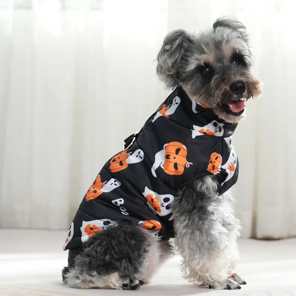 Veste Halloween Chien - Costume Festif Deux Pattes pour Petit et Moyen Chien