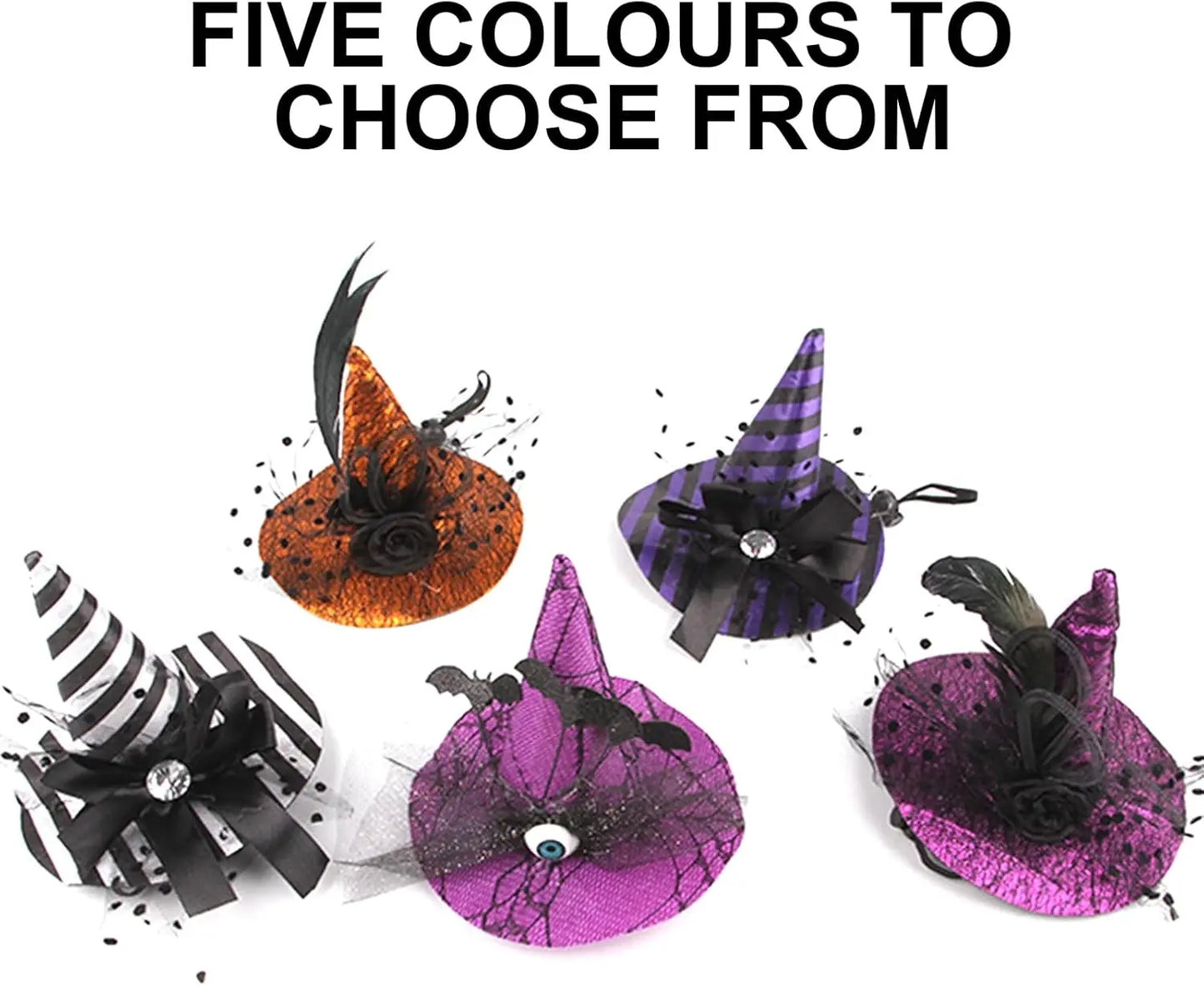 Chapeau Sorcière Halloween Chien Ajustable 3 Couleurs Léger