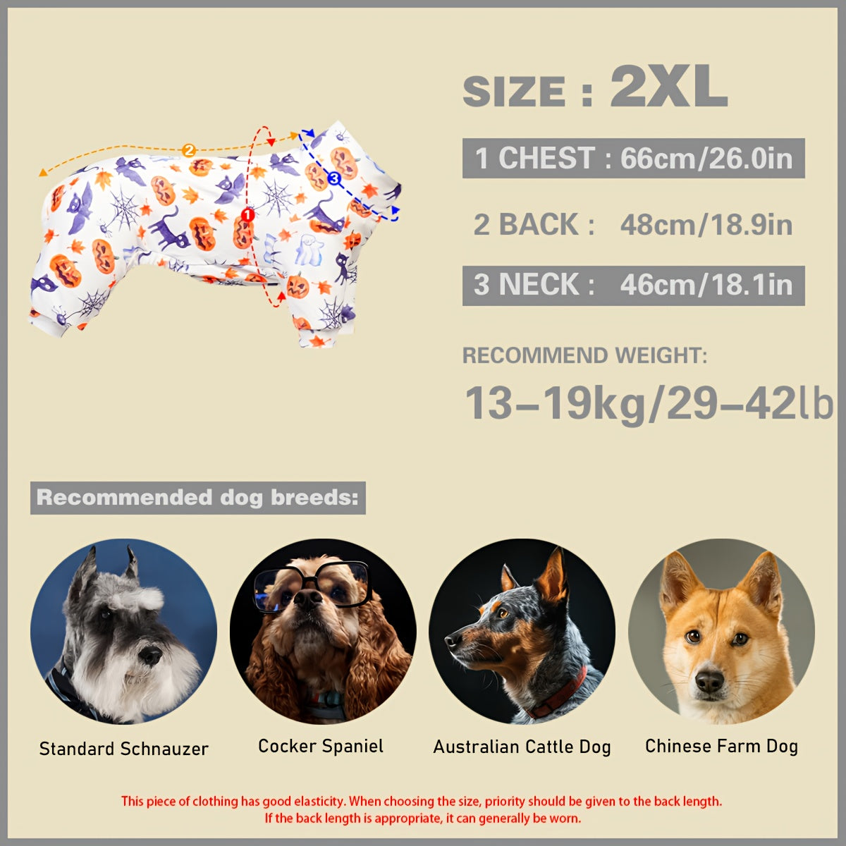 Pyjama Halloween Chien PUPBIU - Vêtement Doux Motifs Citrouille et Chauve-Souris