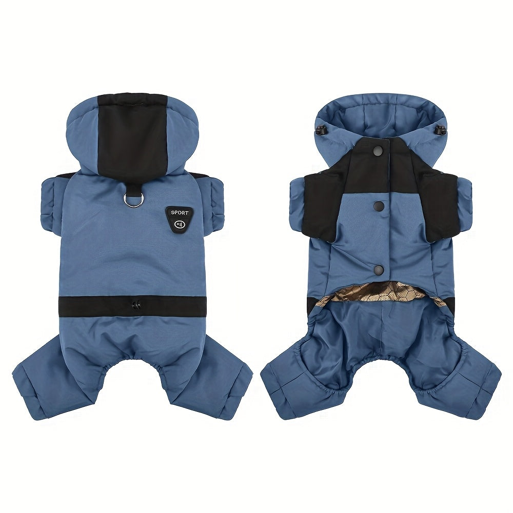 Manteau Chien Quatre Pattes à Capuche - Veste Hiver 2025 Coupe-Vent et Chaude