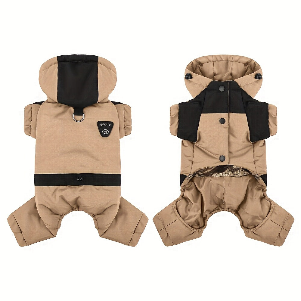 Manteau Chien Quatre Pattes à Capuche - Veste Hiver 2025 Coupe-Vent et Chaude