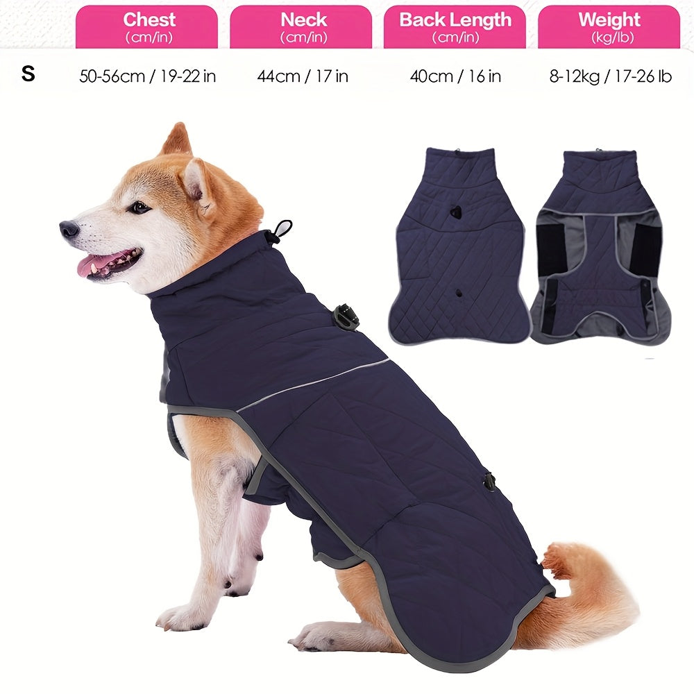 Manteau Hiver Chien Imperméable - Veste Chaude Coupe-Vent avec Corde de Traction